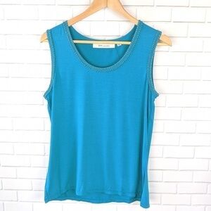Davies by Erica Davies Teal Tank Top